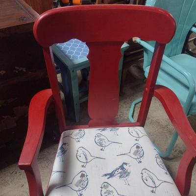 Solid Wood Accent Chair with Cushioned Seat