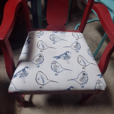 Solid Wood Accent Chair with Cushioned Seat