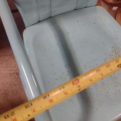Pair of Metal Shell Back Patio Chairs