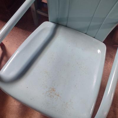 Pair of Metal Shell Back Patio Chairs