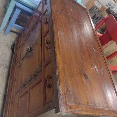 Vintage Solid Wood Korean Wedding Chest