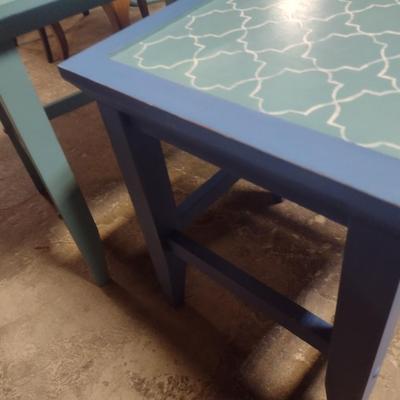 Solid Wood Shabby Chic Nesting Tables
