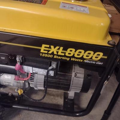 Generac EXL 8000 Gas and Electric Start Home Generator Briggs & Stratton Motor with Cord