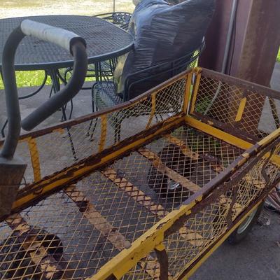 Metal Garden Pull Cart in Used Condition