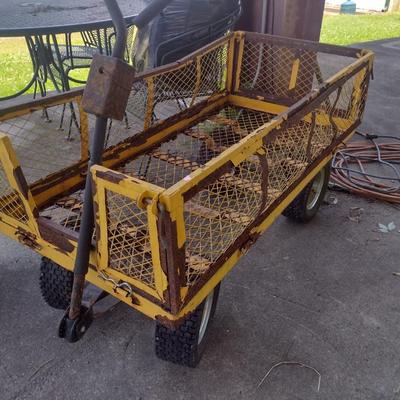 Metal Garden Pull Cart in Used Condition