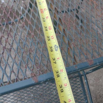 Green Metal Mesh Patio Table and Chair Set