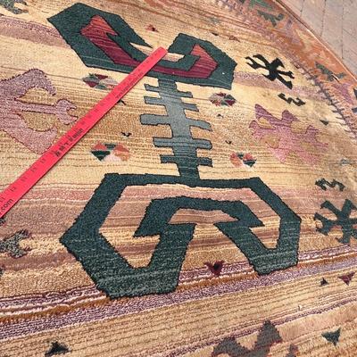 Round Southwestern rug