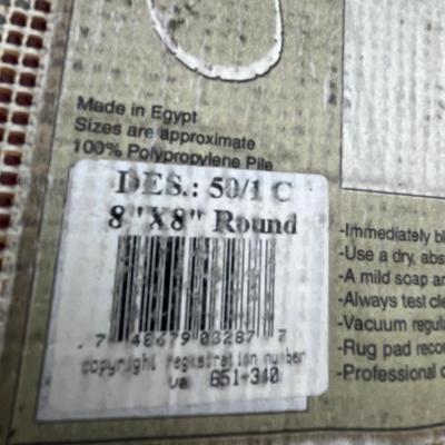 Round Southwestern rug