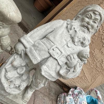 Cement Snowman & Santa