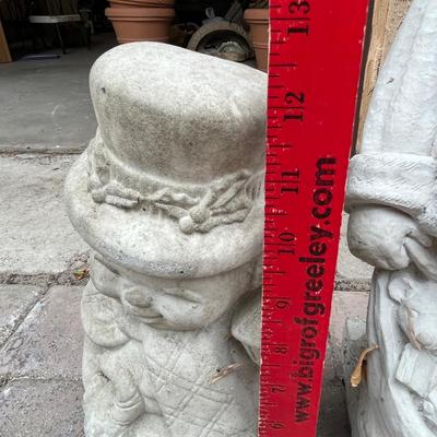 Cement Snowman & Santa