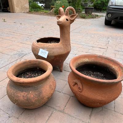 3 Fun Terra Cotta pots