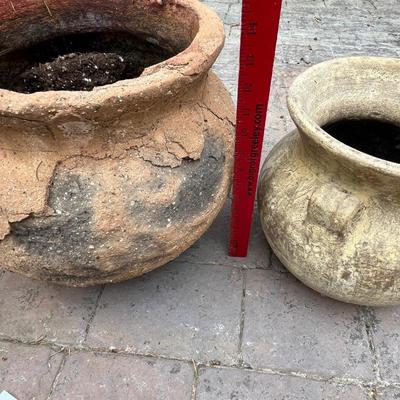 3 Mexican style pots