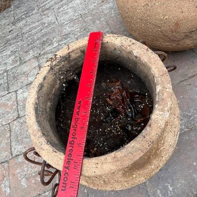 3 Mexican style pots