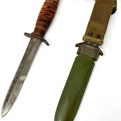 WWII Bayonet Combat Knife with USM8 Scabbard