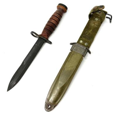 WWII Bayonet Combat Knife with USM8AI Scabbard