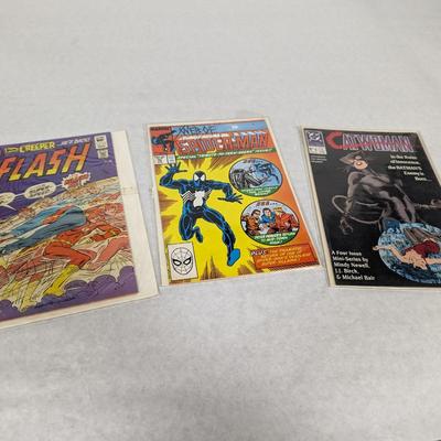 Vintage Comic Books Flash Spiderman & Catwoman