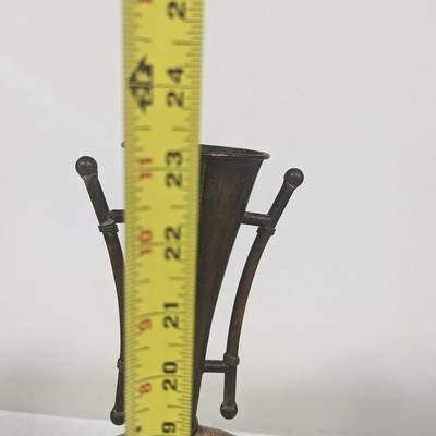 Ceramic Base With Metal Neck Vase