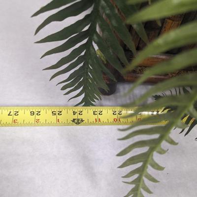 Artificial Fern With Bamboo Planter