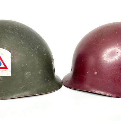 WWII M1 Helmet Liners - Left One is Marked Full Bird Colonel