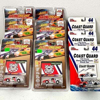 Lot of 9 U.S. Coast Guard Johnny Lightening and Racing Champion Toy Race Cars - New in Package