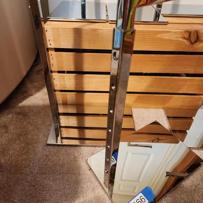 Lot of 6 Heavy Chrome Metal Adjustable Purse Display Holder Hanger