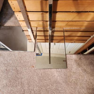 Lot of 6 Heavy Chrome Metal Adjustable Purse Display Holder Hanger 6"x9" base