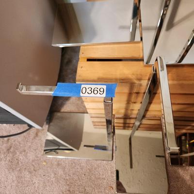 Lot of 6 Heavy Chrome Metal Adjustable Purse Display Holder Hanger 6"x9" base