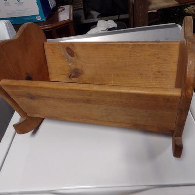 Wooden Rocking Doll Cradle- Approx 18" Long