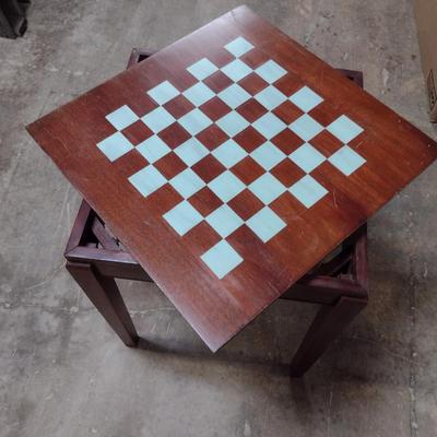 Wooden Game Table with Revolving Top