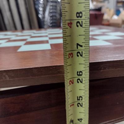 Wooden Game Table with Revolving Top