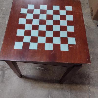 Wooden Game Table with Revolving Top