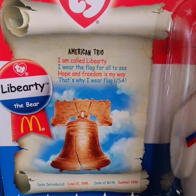 MCDONALD'S BEANIE BABIES "RIGHTY, LEFTY AND LIBEARTY"
