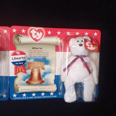 MCDONALD'S BEANIE BABIES "RIGHTY, LEFTY AND LIBEARTY"