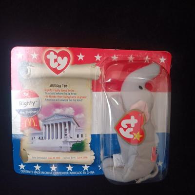 MCDONALD'S BEANIE BABIES "RIGHTY, LEFTY AND LIBEARTY"