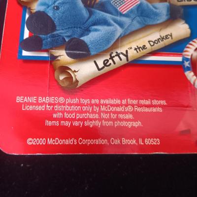 MCDONALD'S BEANIE BABIES "RIGHTY, LEFTY AND LIBEARTY"