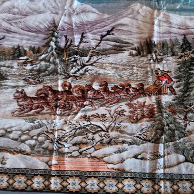 VELVET TAPESTRY DOG SLED TEAM
