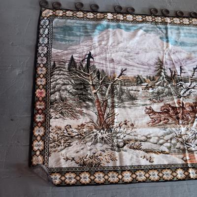 VELVET TAPESTRY DOG SLED TEAM