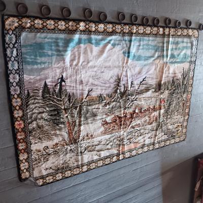 VELVET TAPESTRY DOG SLED TEAM