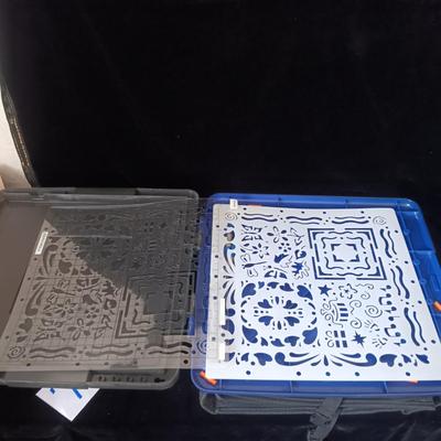 A LARGE SELECTION OF SCRAPBOOKING EMBELLISHMENTS AND PAPER