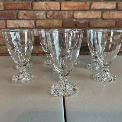 Vintage Set of 8 Clear Glasses