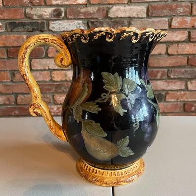 Raymond Waites ”Pompeii” Certified International Corp - Pitcher with Fruit Design