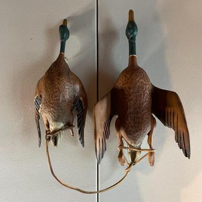 Two Decoy Ducks - Wooden