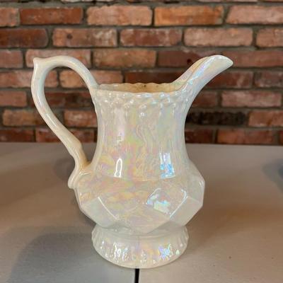 Vintage Japanese Redware Ceramic Teapot, Ceramic Garlic Pot, Opalescent Pitcher, Vintage pottery