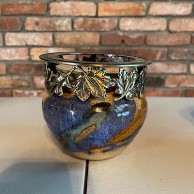 Vintage Japanese Redware Ceramic Teapot, Ceramic Garlic Pot, Opalescent Pitcher, Vintage pottery