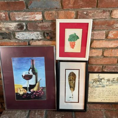 Lot of 4 Framed Art