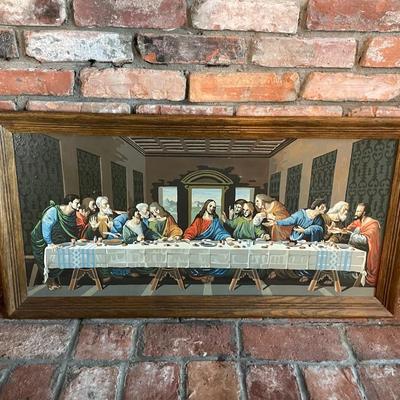 Beautiful Wood Framed “The Last Supper”