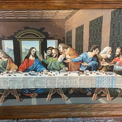 Beautiful Wood Framed “The Last Supper”