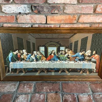 Beautiful Wood Framed “The Last Supper”