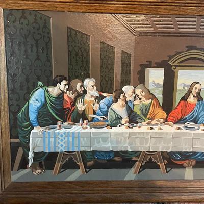 Beautiful Wood Framed “The Last Supper”