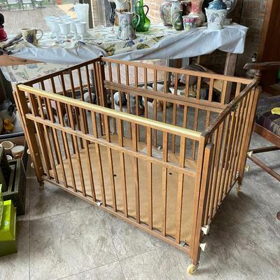 Wooden Baby Crib and Bed